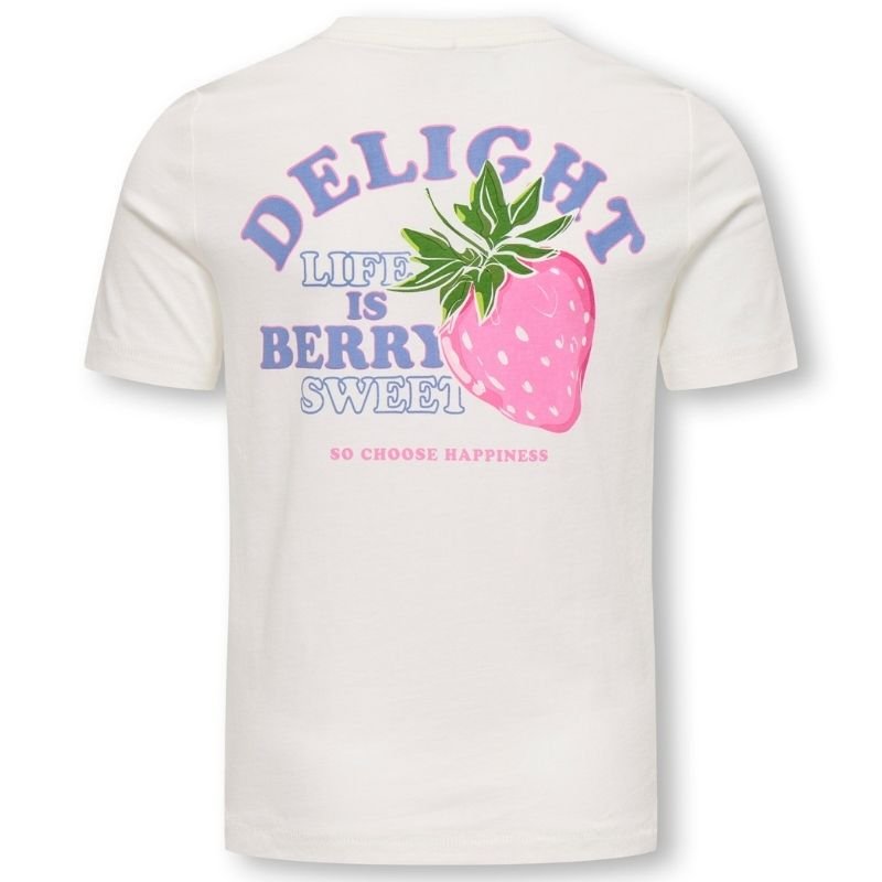 Wit met Delight regular fit t-shirt Bolette - Capuchon Fashion