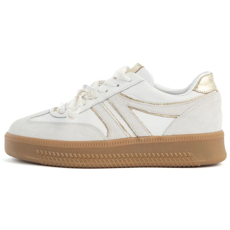 Wit met gouden details sneaker Jilly - Capuchon Fashion