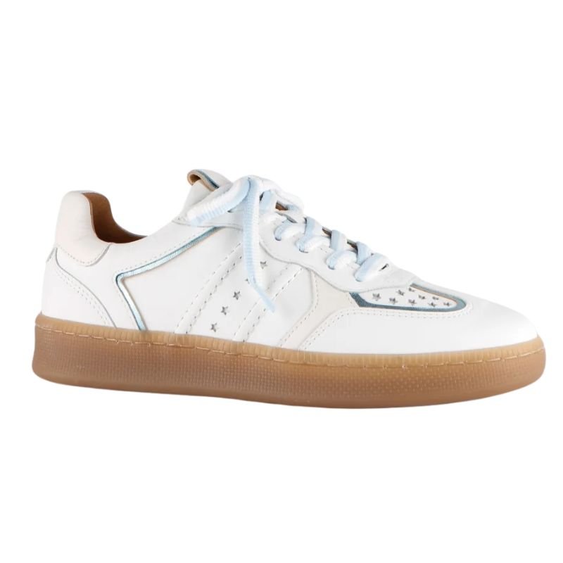 Wit met lichtblauwe sneaker Mirabel - Capuchon Fashion