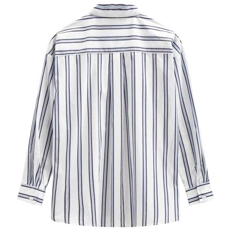 Wit met navy blazer gestreept shirt Fina - Capuchon Fashion