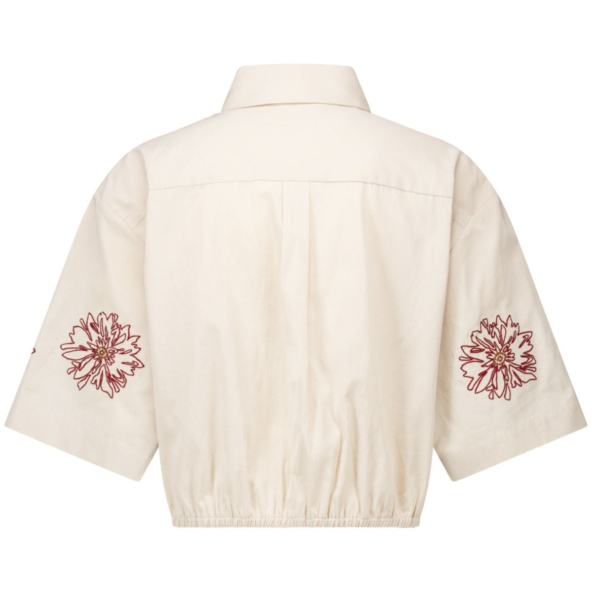 Wit met rust blouse Noleste Poplin - Capuchon Fashion