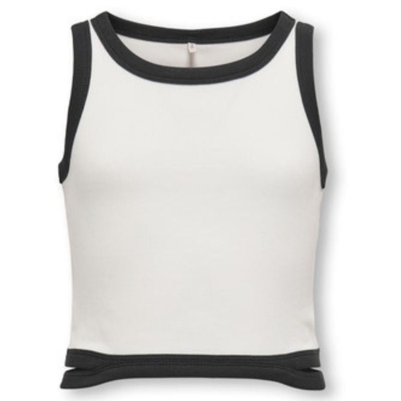 Wit met zwarte top Bina - Capuchon Fashion