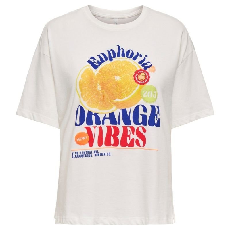 Wit regular fit t-shirt Bolette - Capuchon Fashion