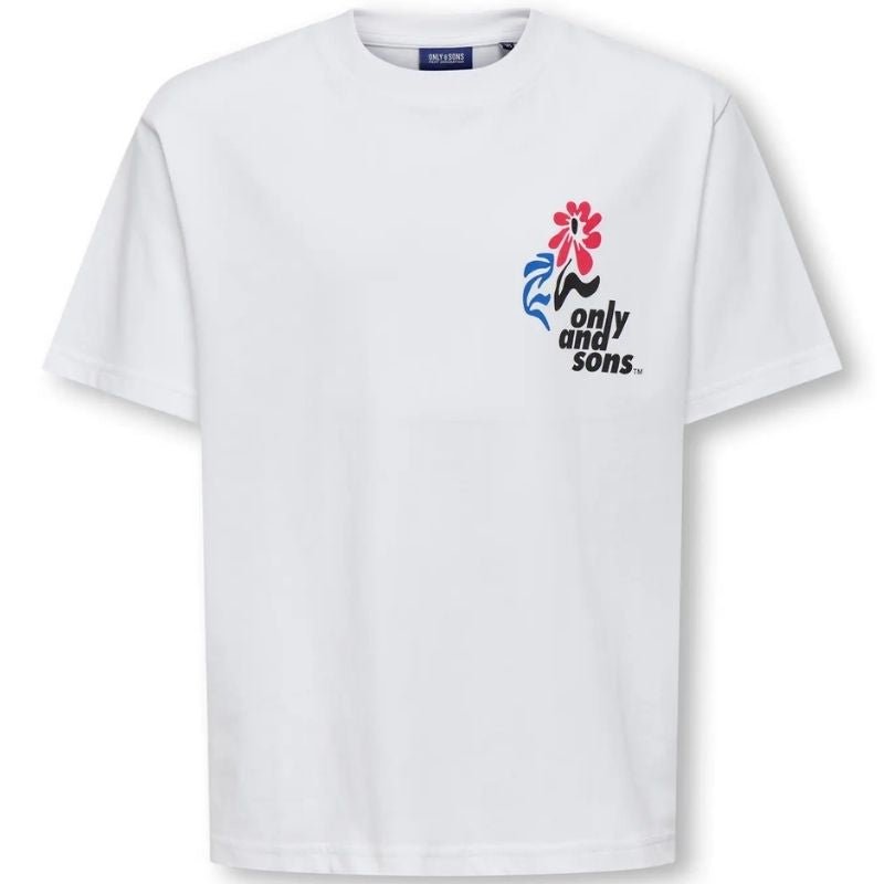 Wit relax fit t-shirt Fred Laurent - Capuchon Fashion