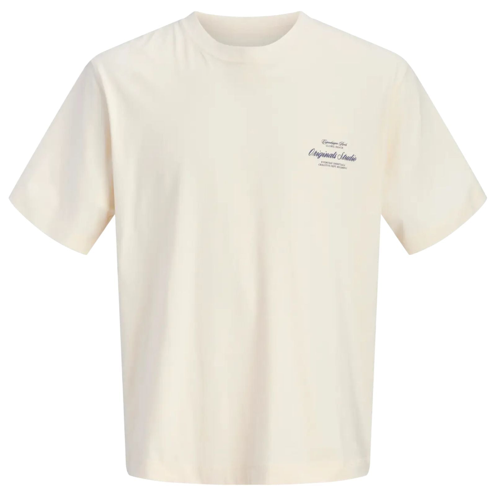 Wit ronde hals t-shirt Norrebro Typo - Capuchon Fashion