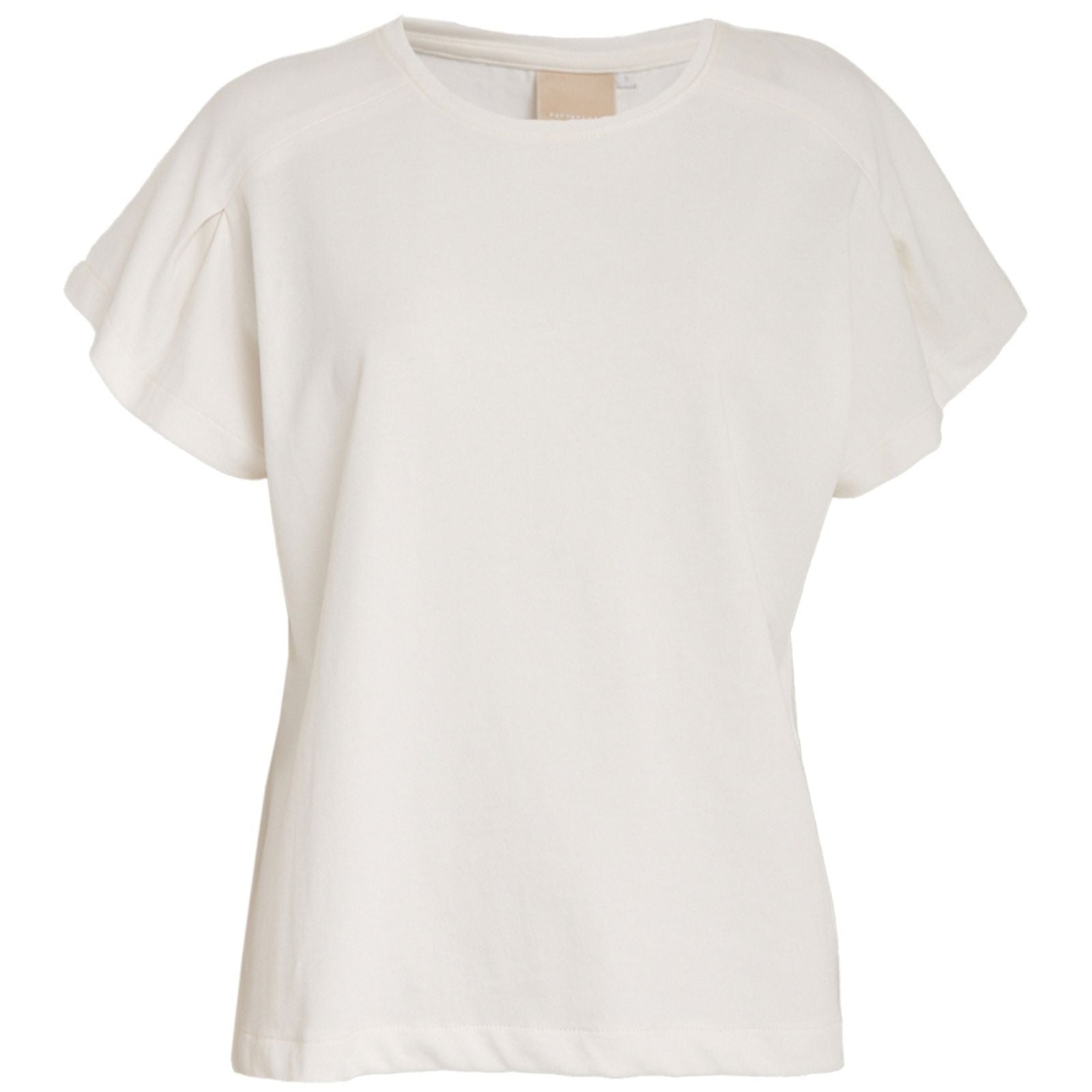 Wit ronde hals t-shirt Oxa Gots - Capuchon Fashion