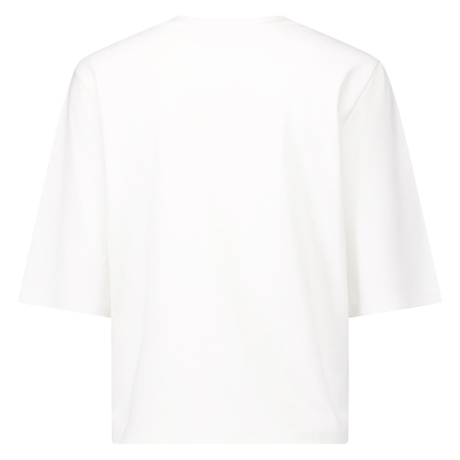 Wit round neck basic t-shirt Fiore - Capuchon Fashion