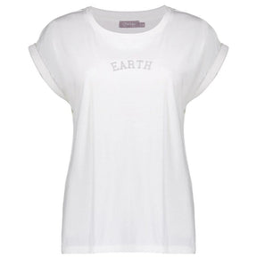 Wit t-shirt embroidery 42610 - Capuchon Fashion