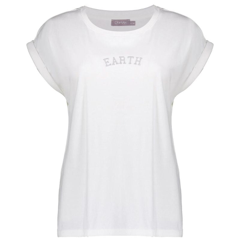 Wit t-shirt embroidery 42610 - Capuchon Fashion