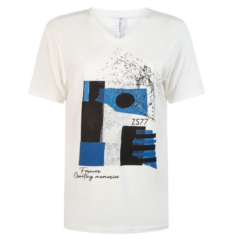 Wit t-shirt Lindsy - Capuchon Fashion