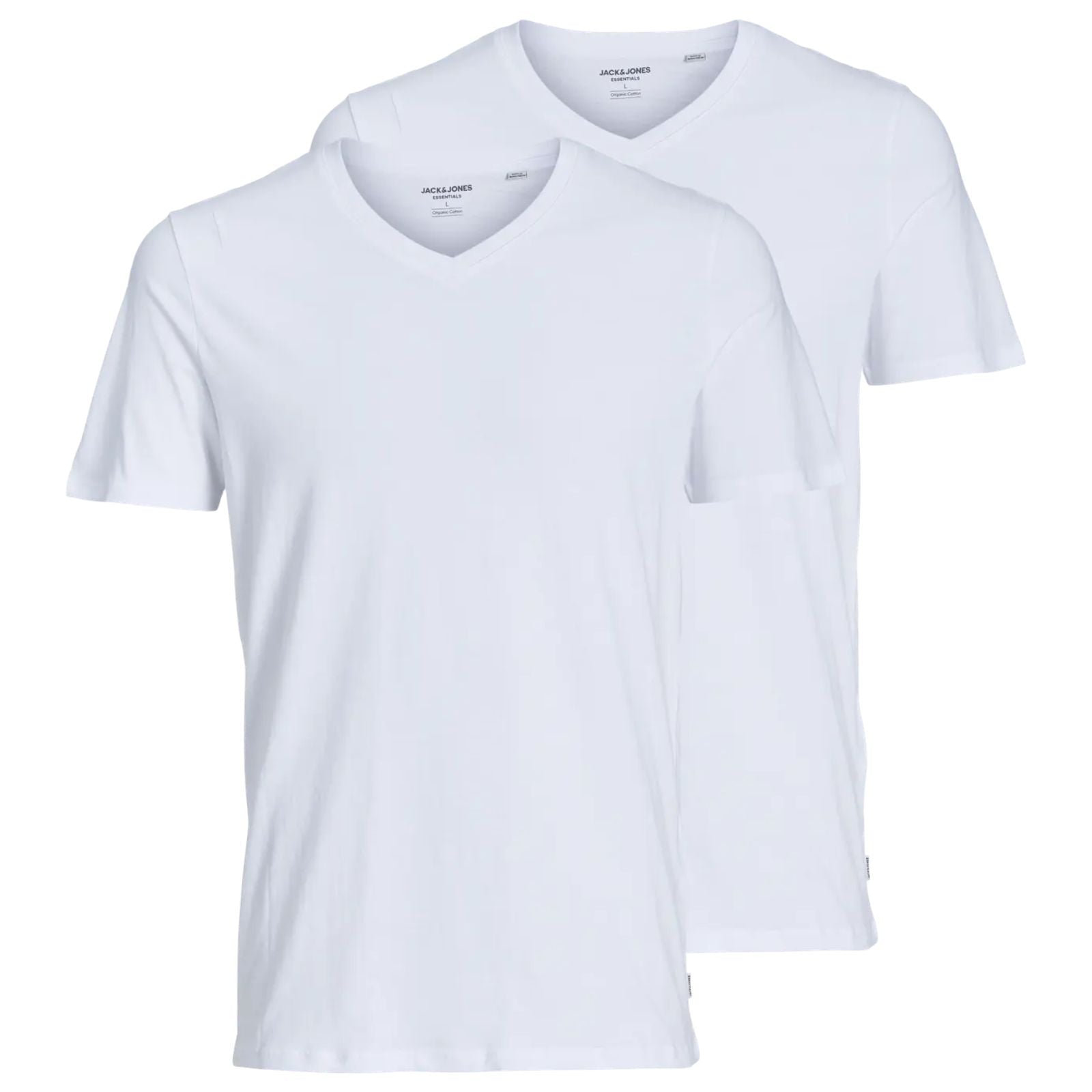 Witte 2 - pack v - neck t-shirt Basic - Capuchon Fashion