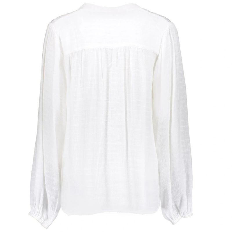 Witte blouse Embroidery 53065 - Capuchon Fashion