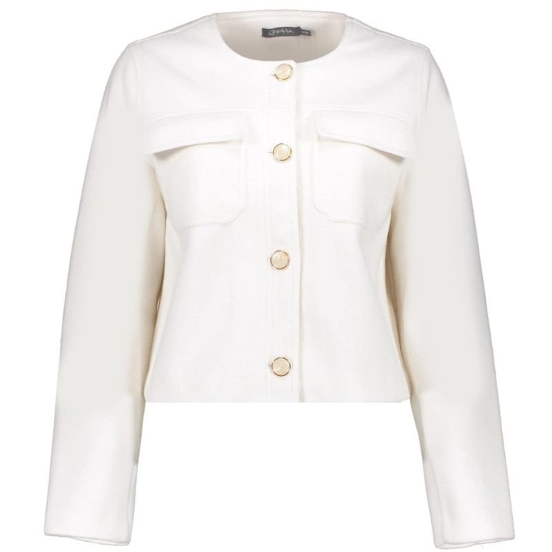 Witte jacket 45514 - Capuchon Fashion