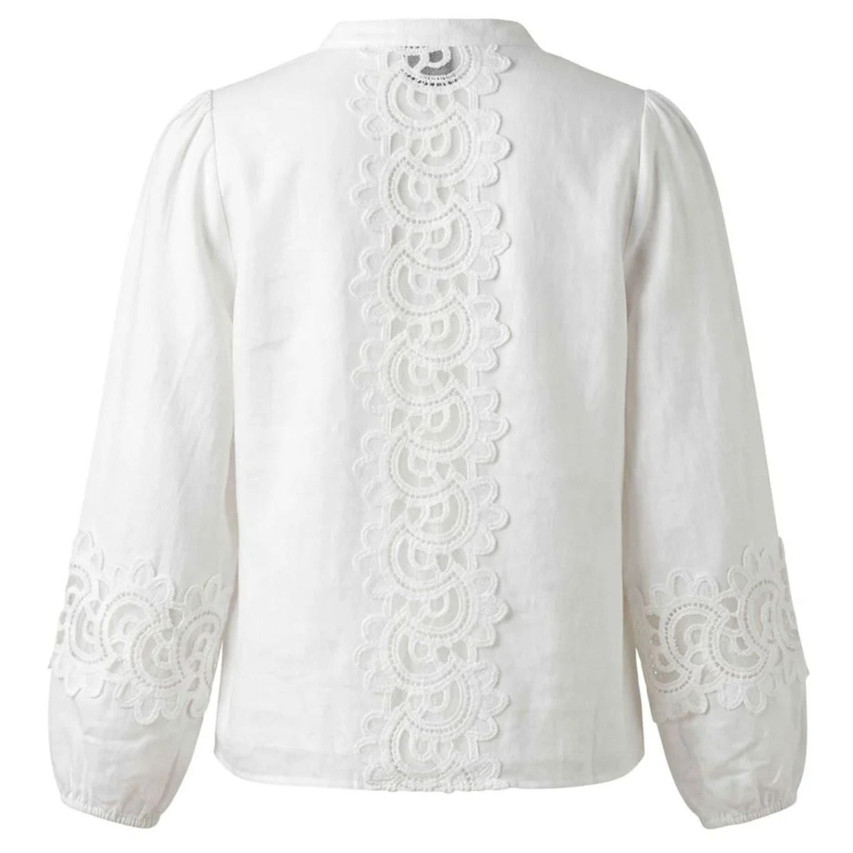 Witte kanten lace blouse 633135 - Capuchon Fashion