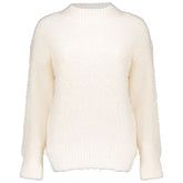 Witte pullover boucle 44531 - Capuchon Fashion