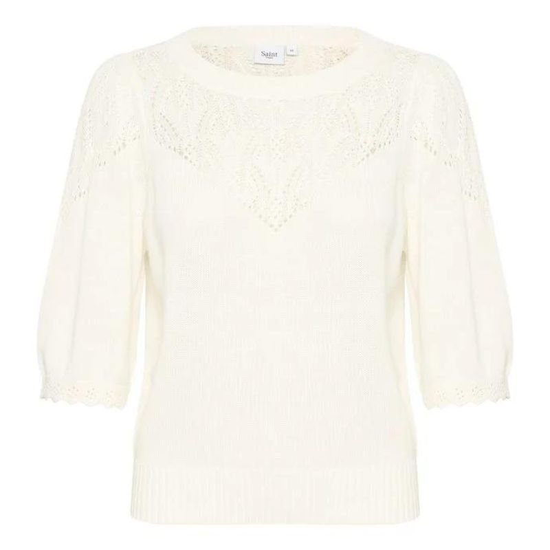 Witte pullover Uta - Capuchon Fashion