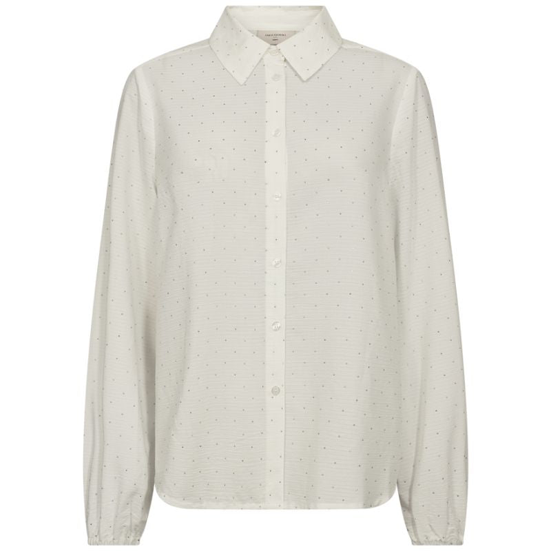 Witte shiny glitter blouse Shine - Capuchon Fashion