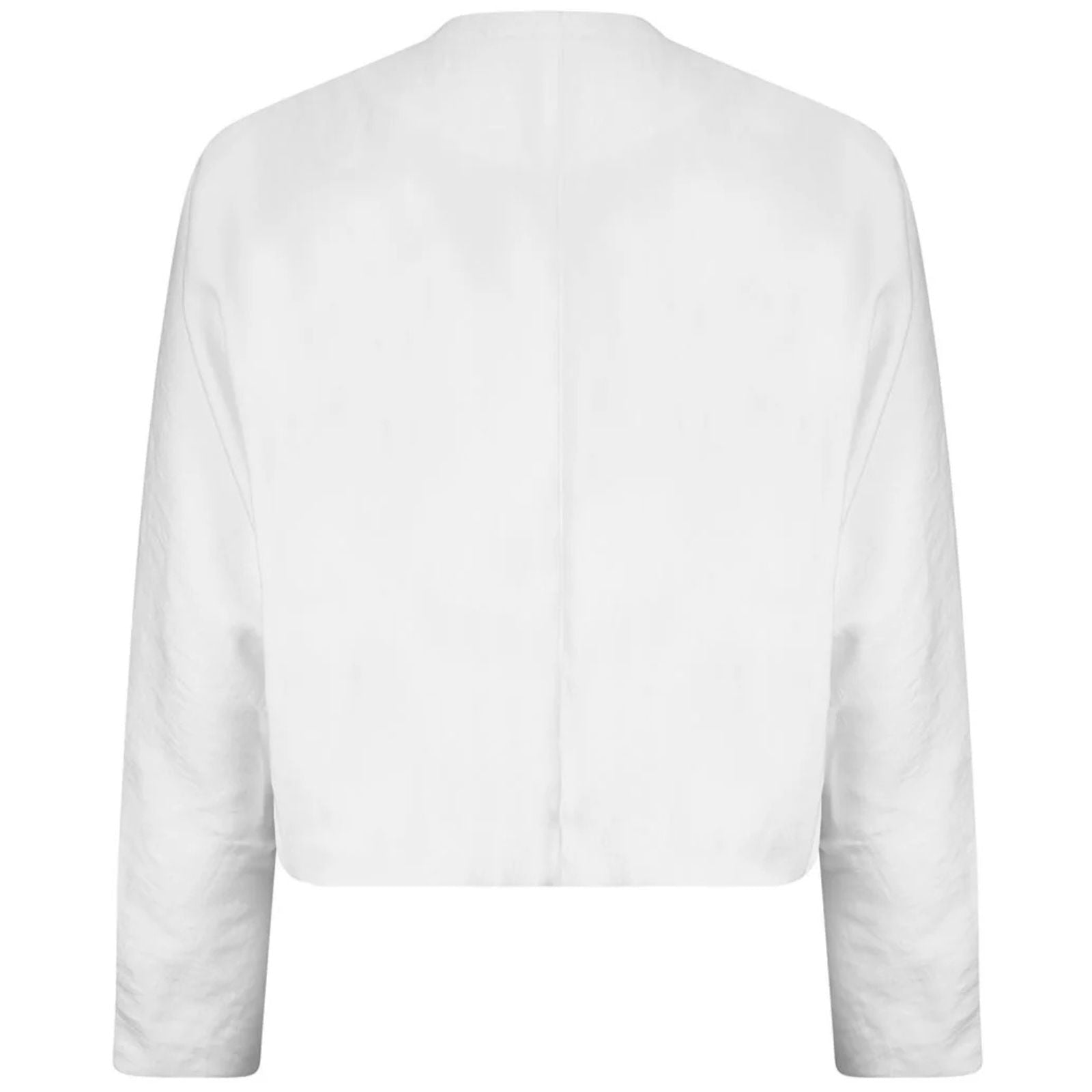 Witte v - neck bomber jacket 613204 - Capuchon Fashion