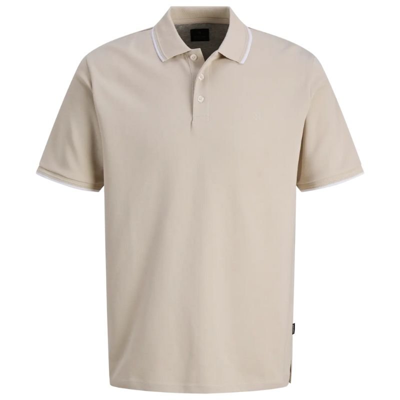 Zandkleurige polo Blaethan detail - Capuchon Fashion