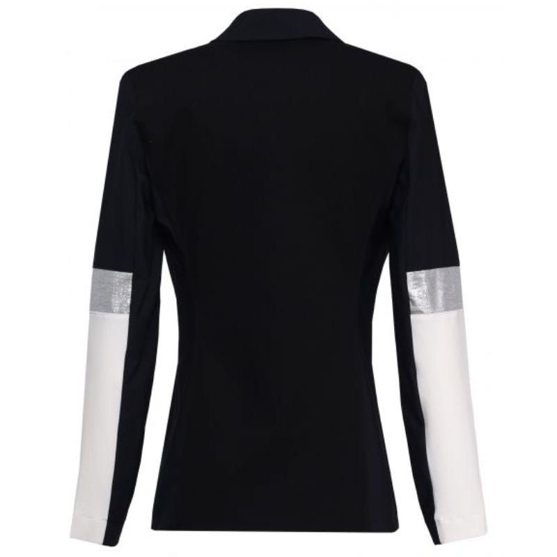 Zilveren blazer Color Blocking - Capuchon Fashion