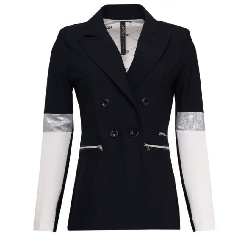 Zilveren blazer Color Blocking - Capuchon Fashion