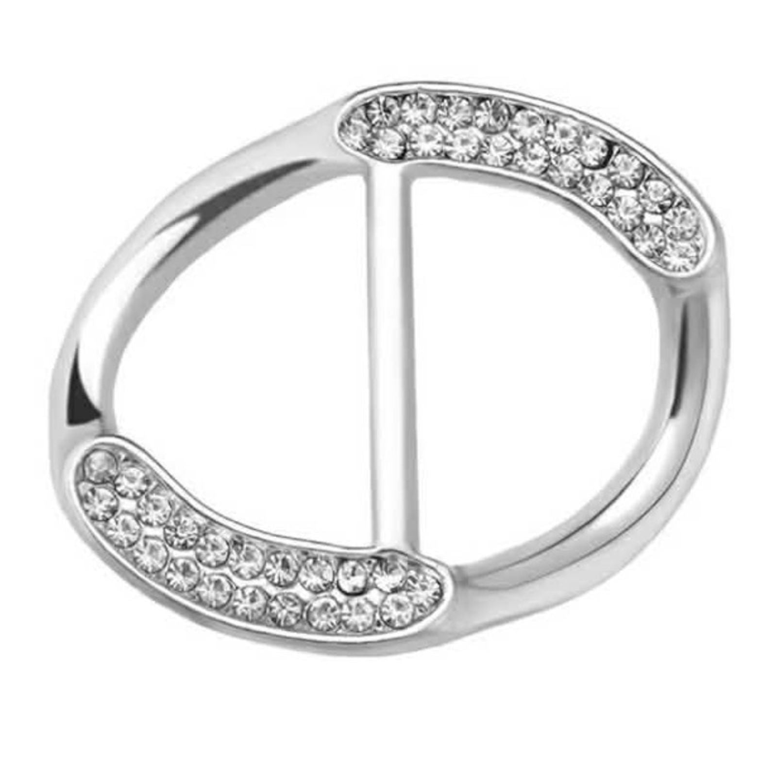 Zilveren glitter scarf ring Avianna - Capuchon Fashion