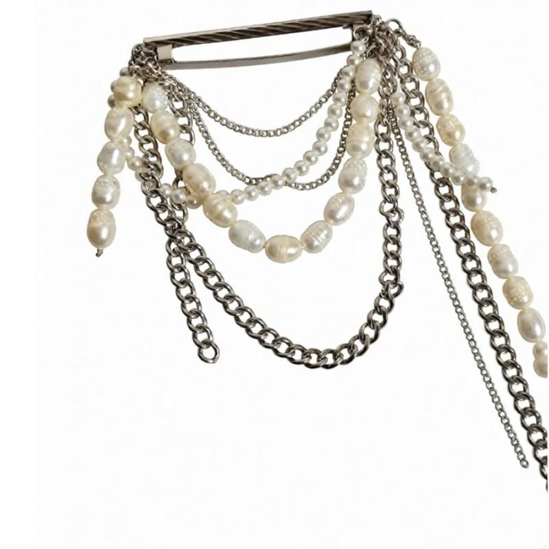 Zilveren pareltjes broche Micha - Capuchon Fashion