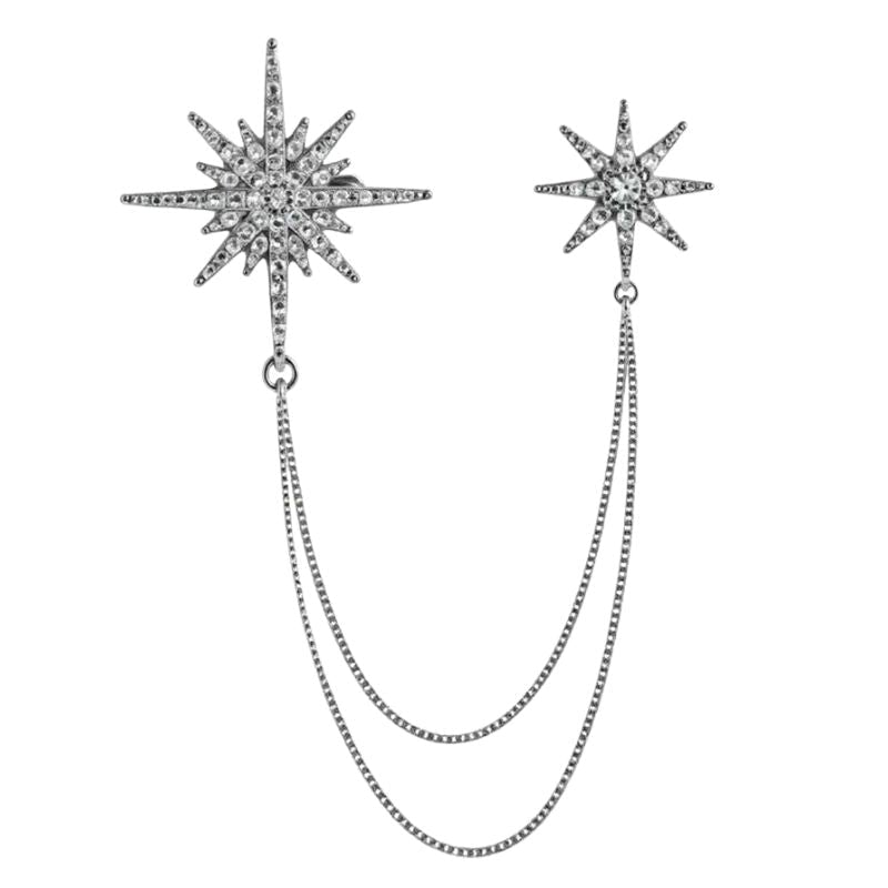 Zilveren sterretjes broche Stars - Capuchon Fashion