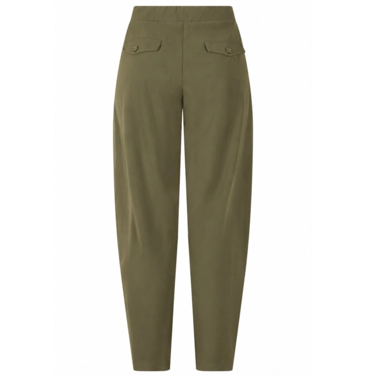 Groene travel barrel fit broek Sascha
