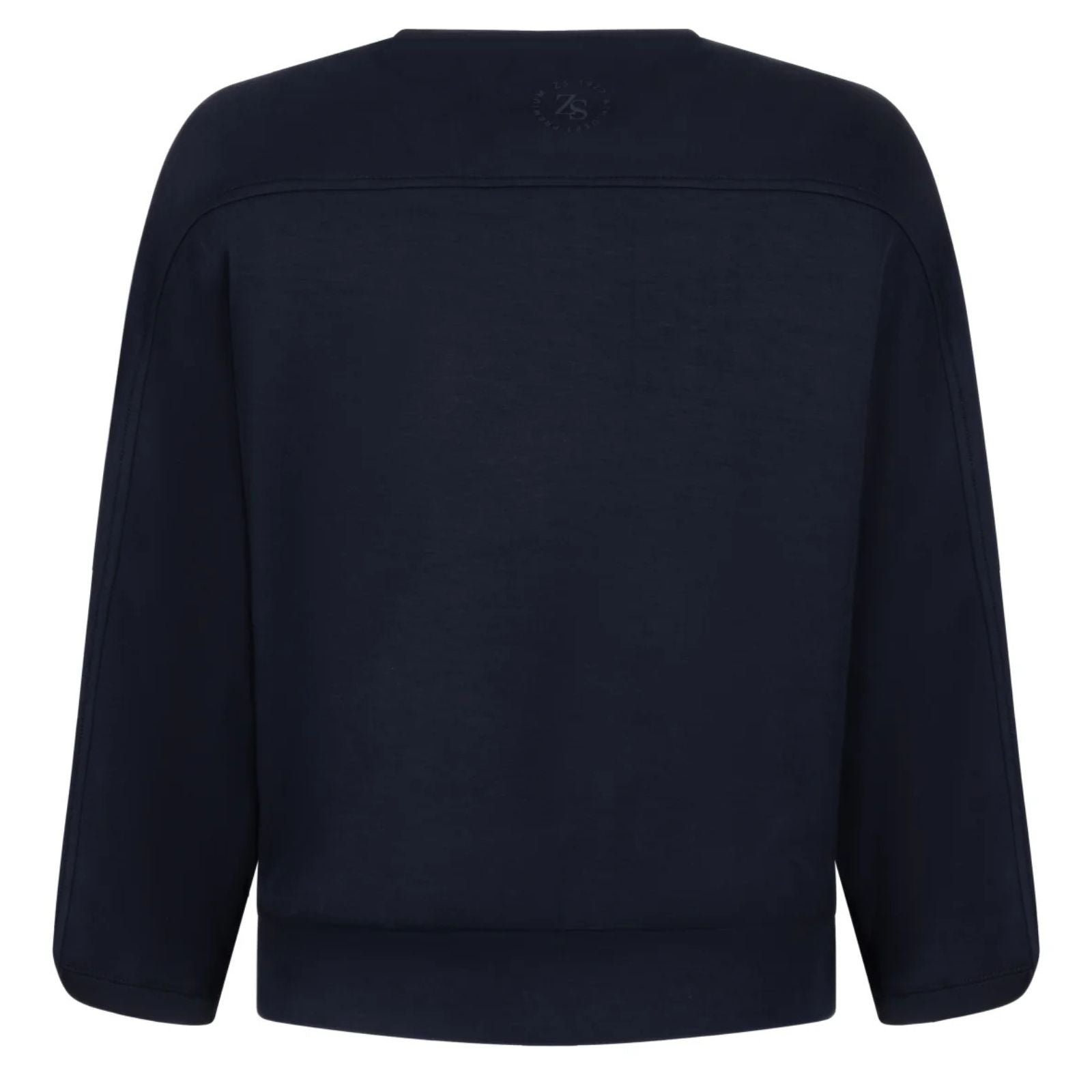 Donkerblauw knit modal vest Solange