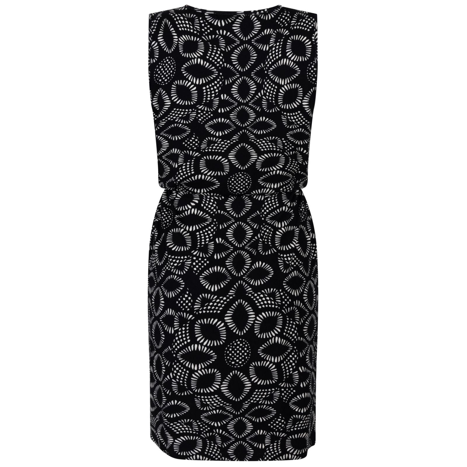 Zwart geprinte viscose jurk Steffy
