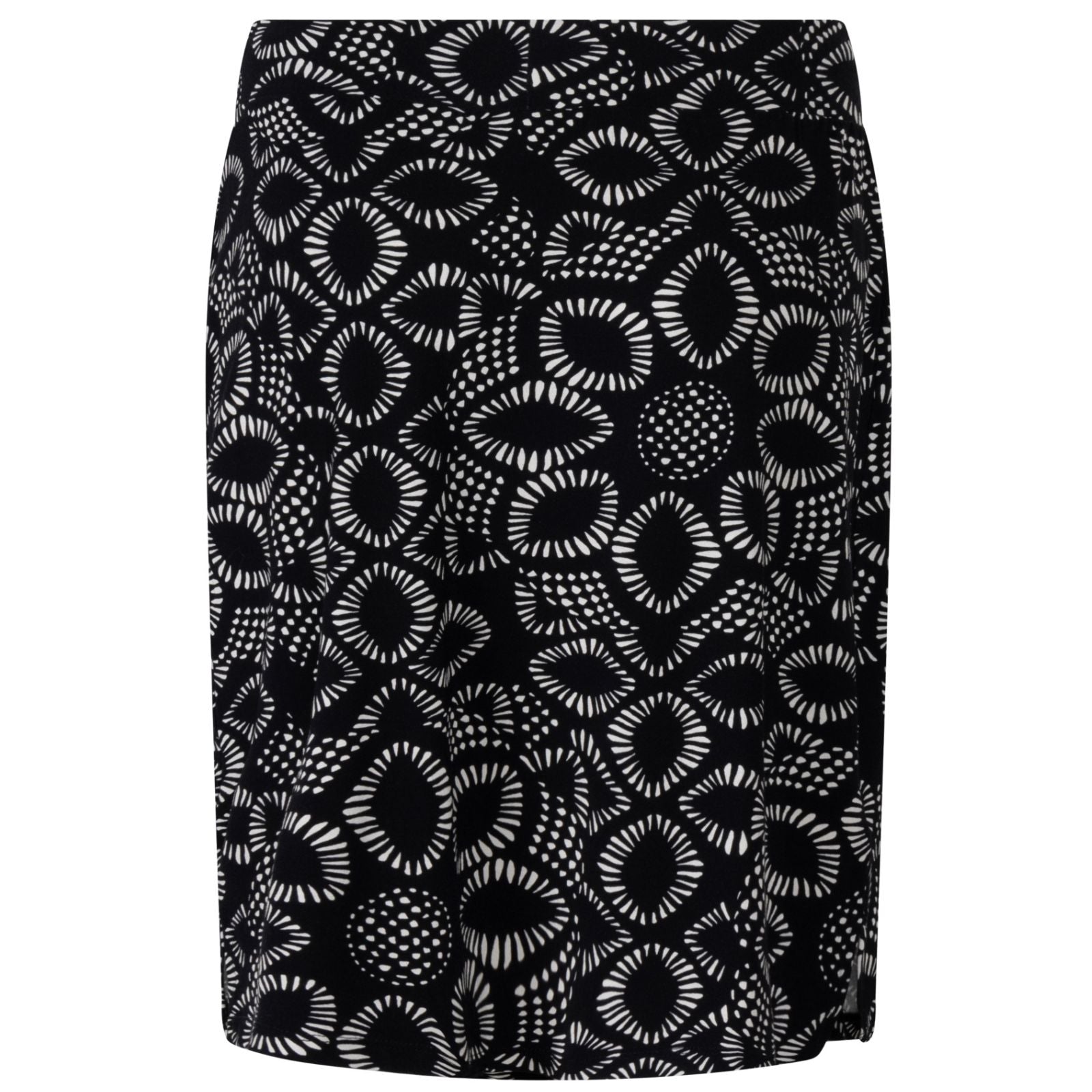 Zwart geprinte viscose rok Noa