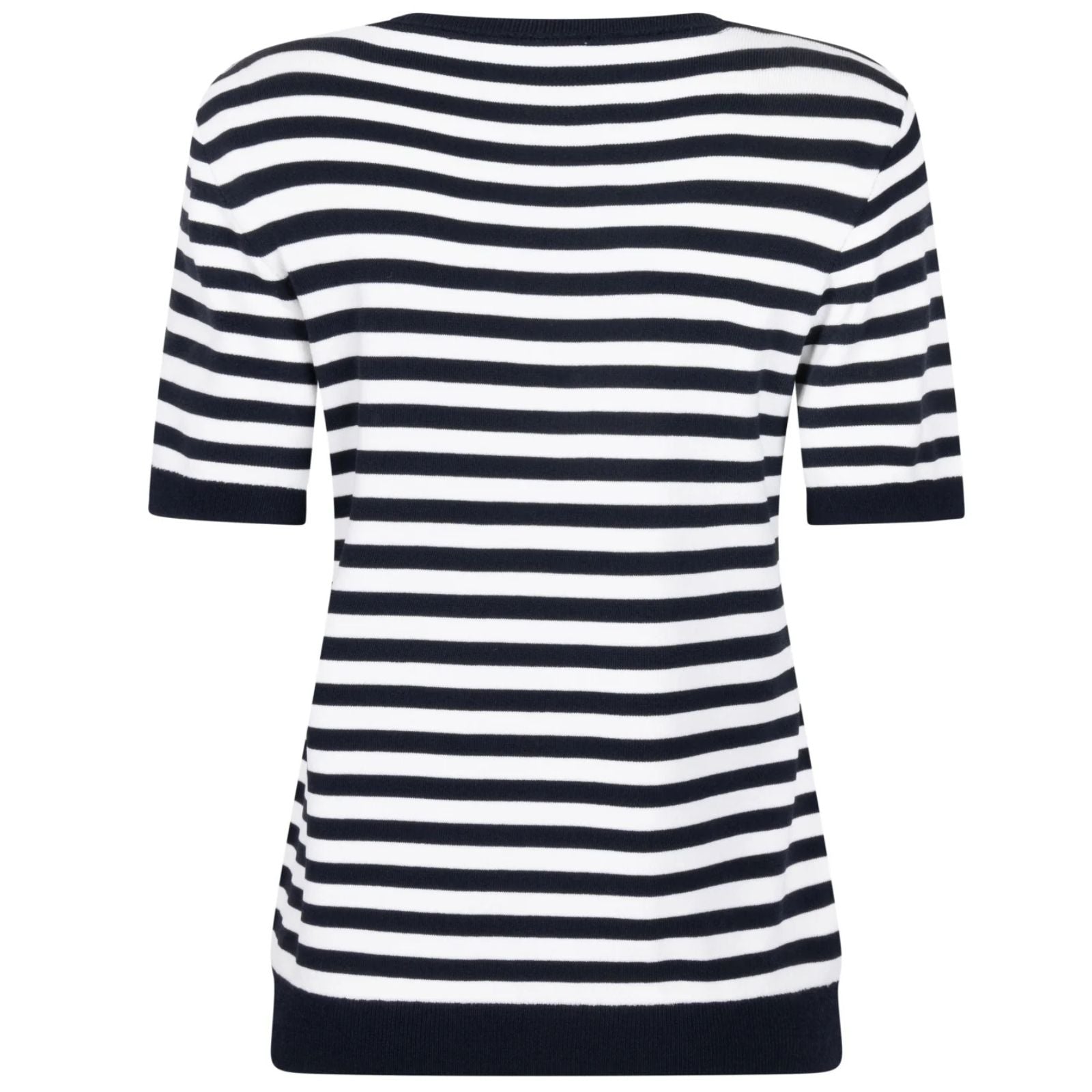 Wit met donkerblauw gestreepte top Gaby