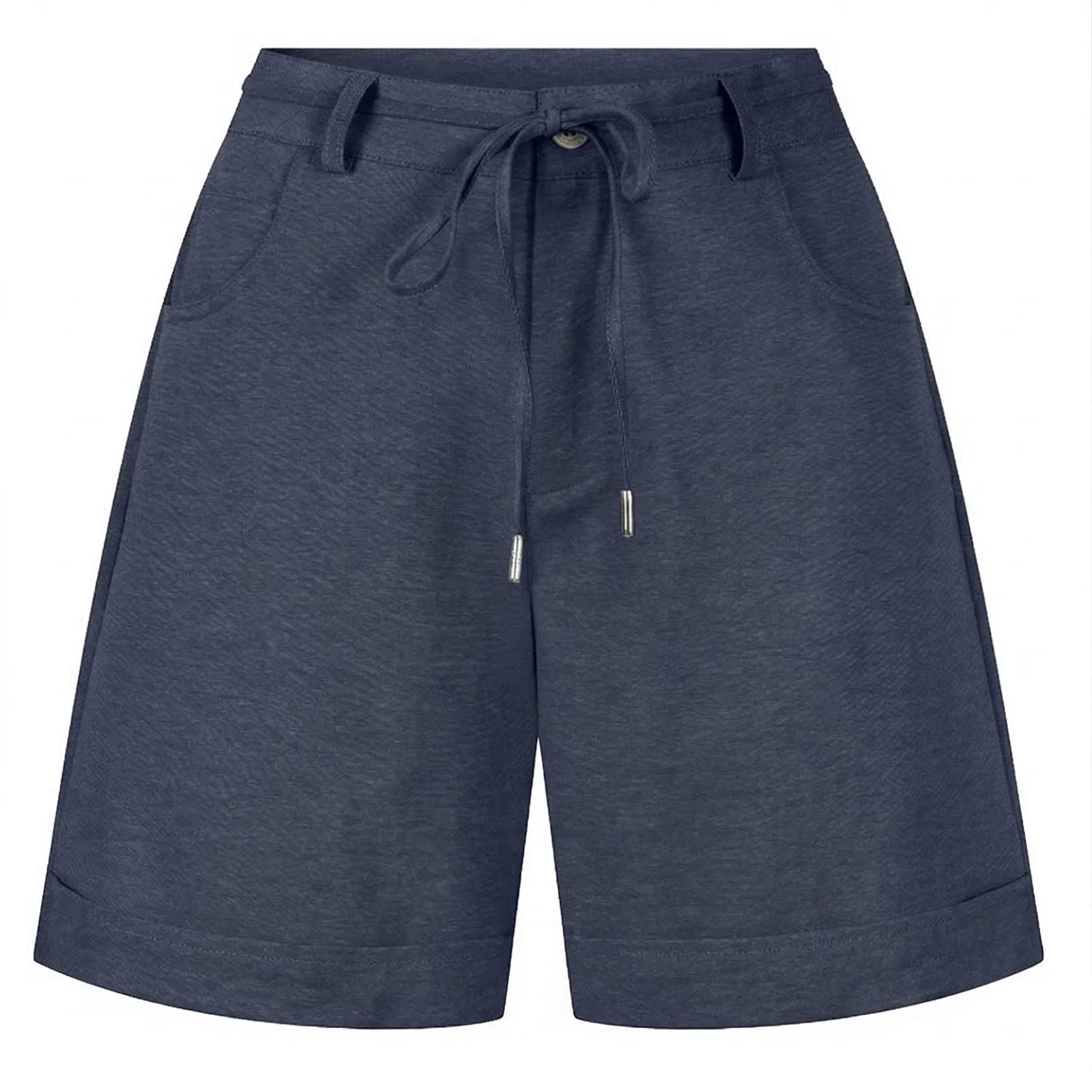 Donkerblauwe katoenen short Noa