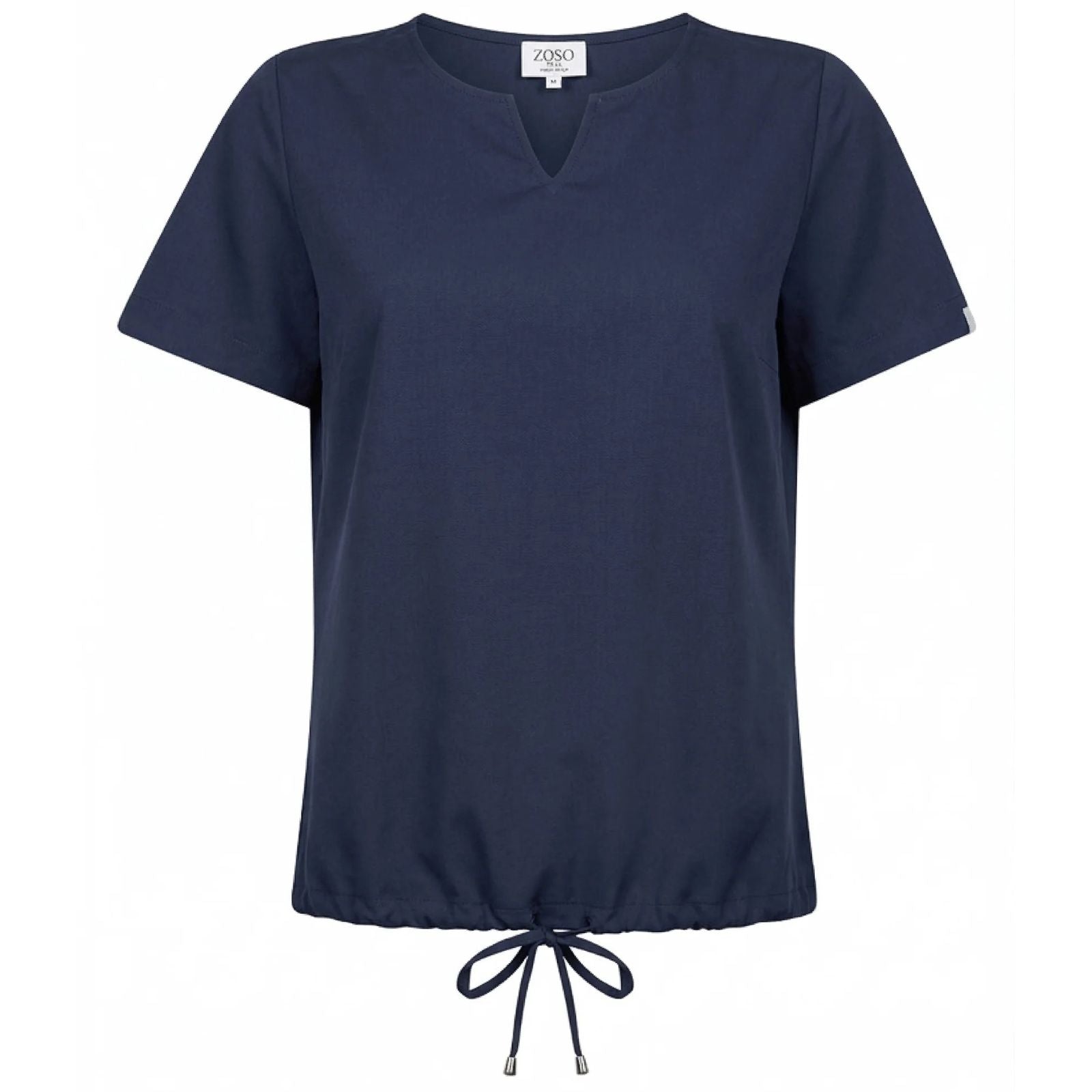 Donkerblauwe effen travel blouse Joan