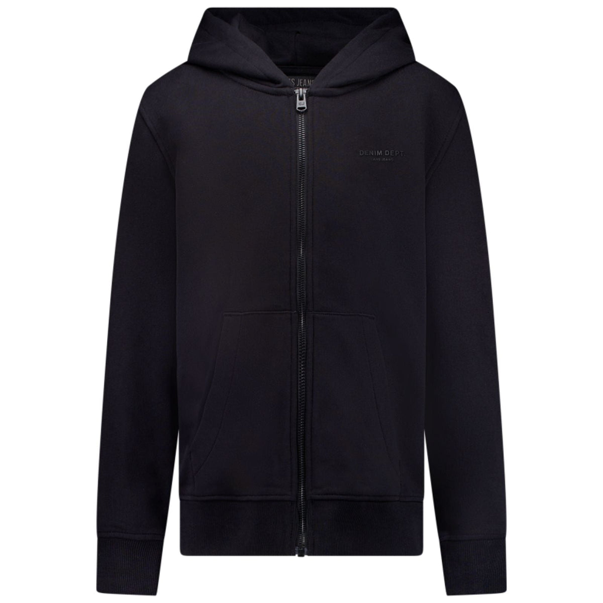 Zwart effen capuchon vest Yutto - Capuchon Fashion