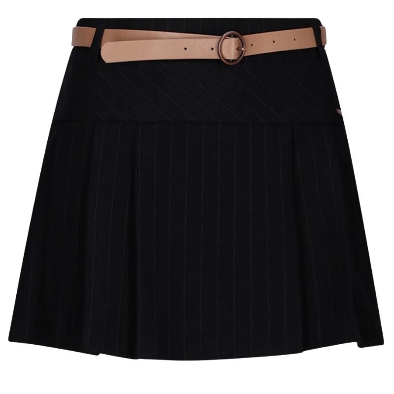 Zwart geplooide pinstripe rok Nimmy - Capuchon Fashion