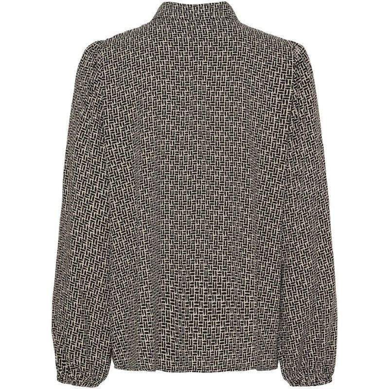 Zwart geprinte blouse Asta - Capuchon Fashion