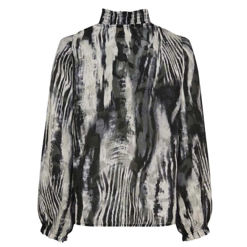 Zwart geprinte blouse Vibse - Capuchon Fashion