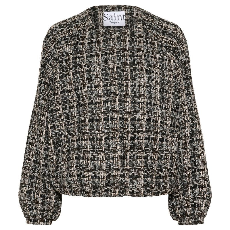 Zwart geprinte bomberjacket Macy - Capuchon Fashion