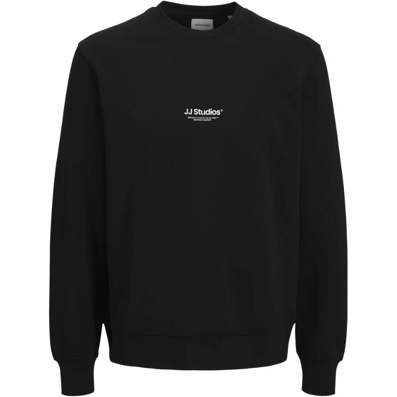 Zwart geprinte crew neck sweater Soho - Capuchon Fashion