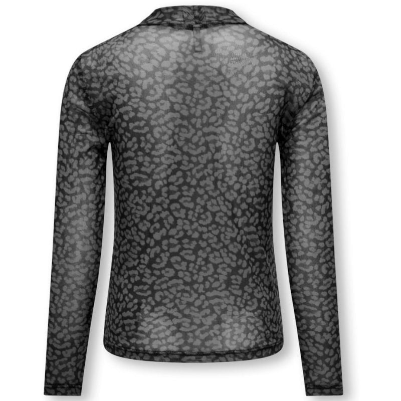 Zwart geprinte longsleeve Erica - Capuchon Fashion