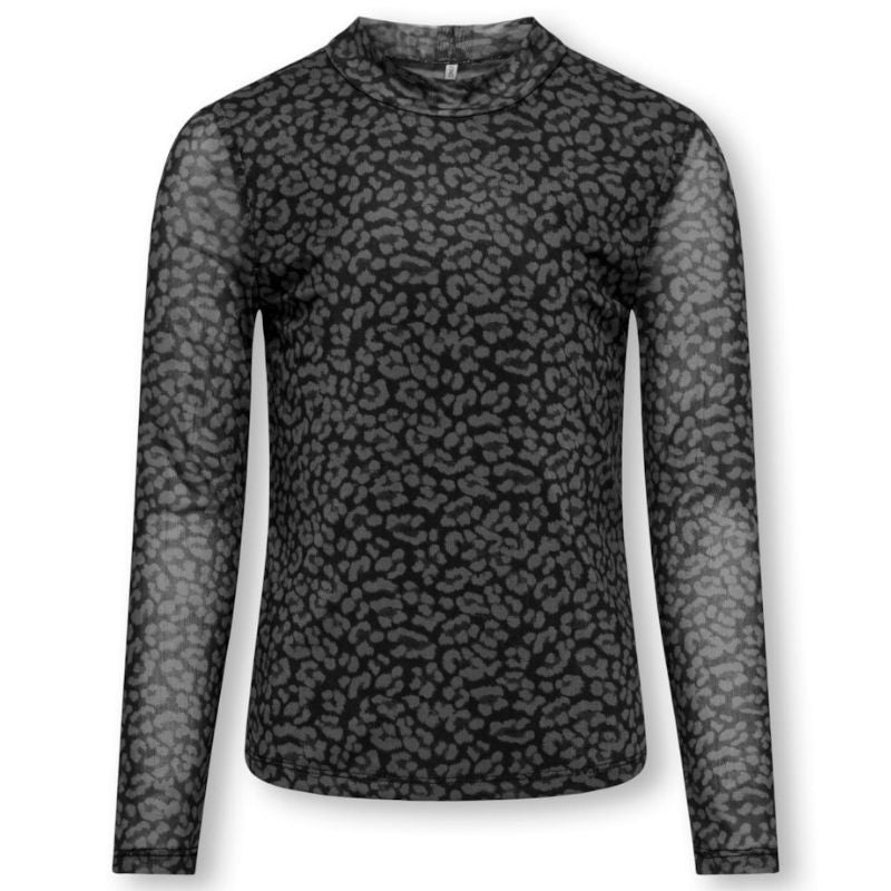 Zwart geprinte longsleeve Erica - Capuchon Fashion