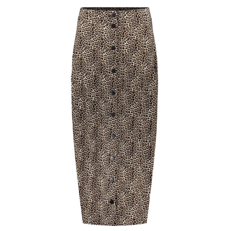 Zwart geprinte rok Leopard 56335 - Capuchon Fashion
