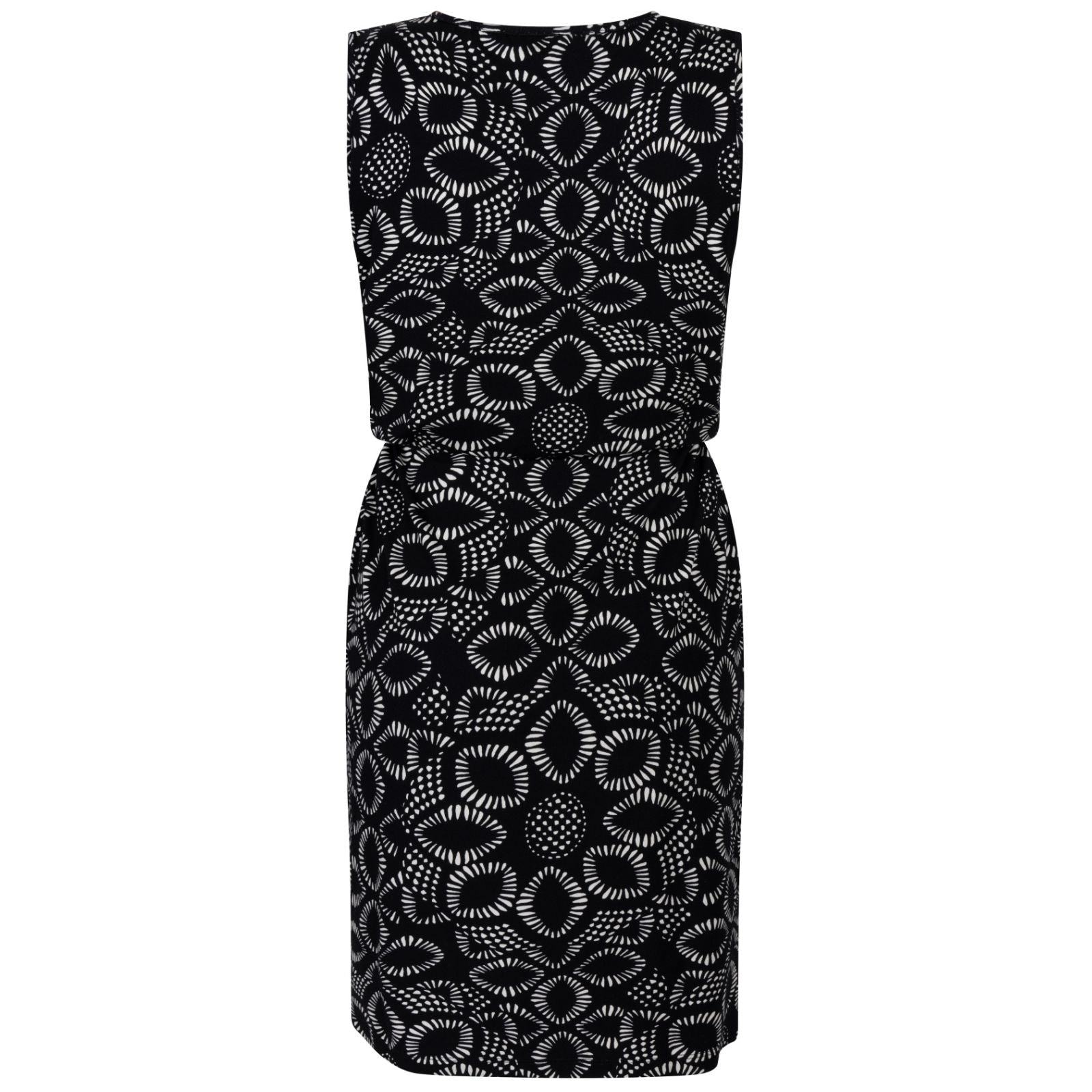 Zwart geprinte viscose jurk Steffy - Capuchon Fashion