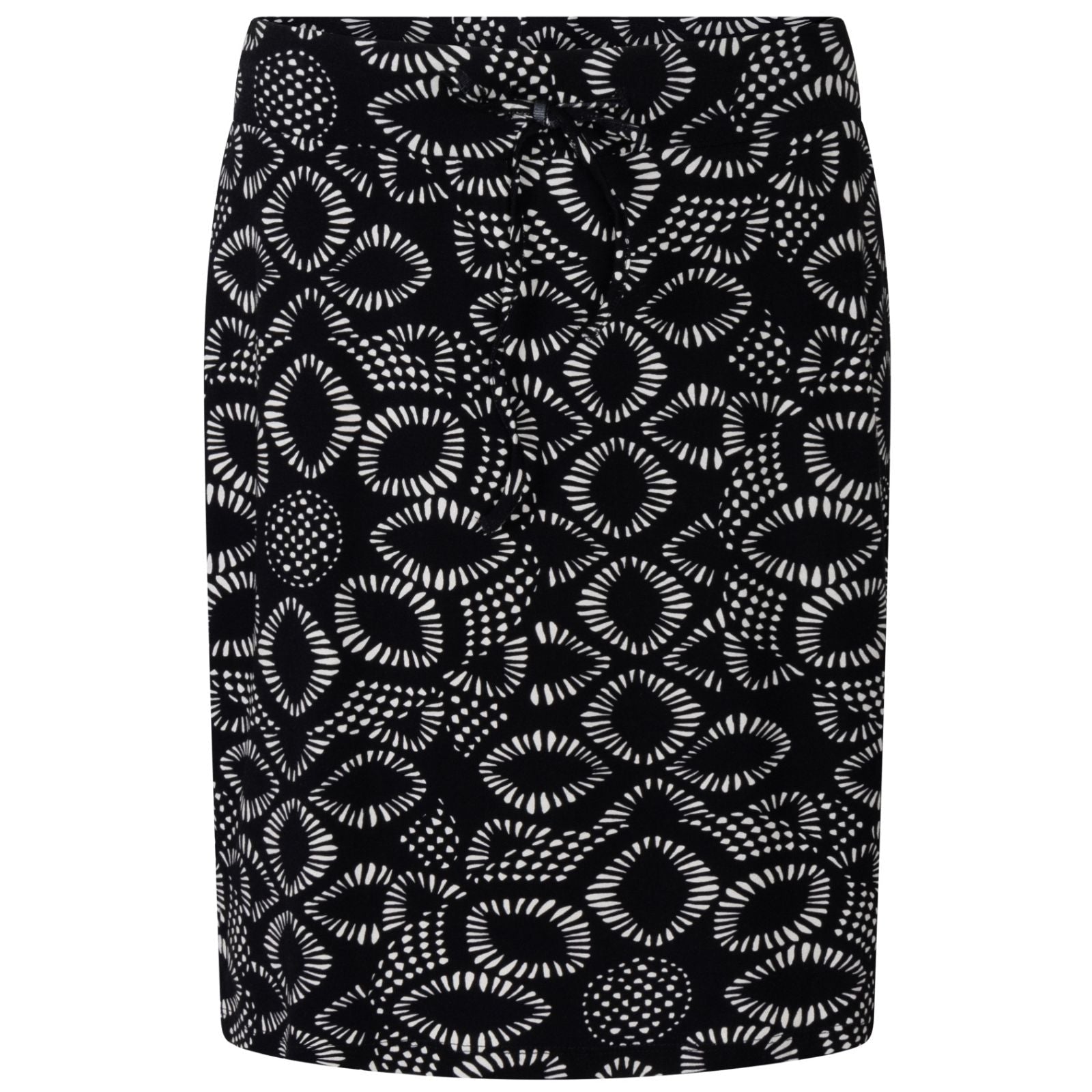 Zwart geprinte viscose rok Noa - Capuchon Fashion
