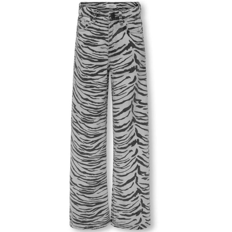Zwart geprinte wide jeans Hope - Capuchon Fashion