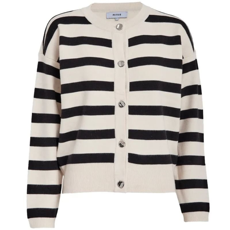 Zwart gestreept knit vest Madina - Capuchon Fashion