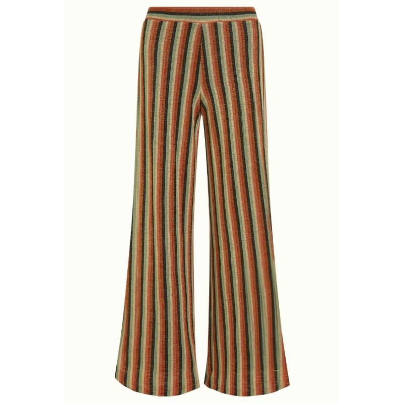 Zwart gestreepte broek Sara Piso - Capuchon Fashion