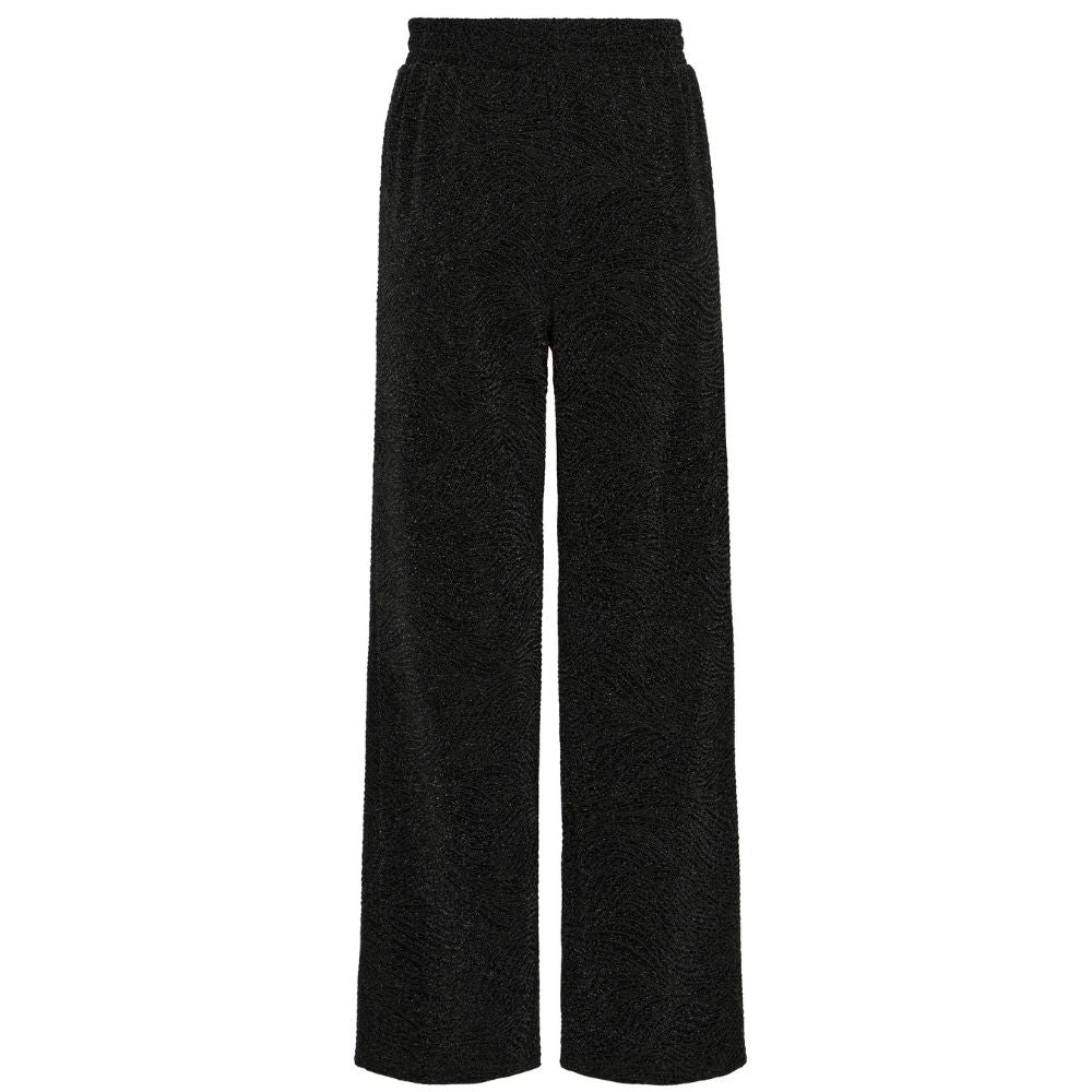 Zwart glinsterende broek Nareen - Capuchon Fashion